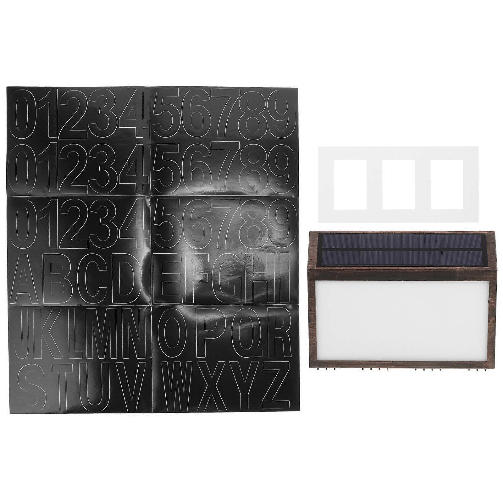 1 Set Number Address Solar Lamp Address Sign Home Solar Powered Address Lamp