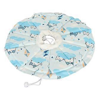 Cat Cone Collar Drawstring Adjustable Prevents Licking and Biting Waterproof Breathable Cat Elizabethan Collar Blue M Neck Collar:20?32cm/7.9?12.6in, 