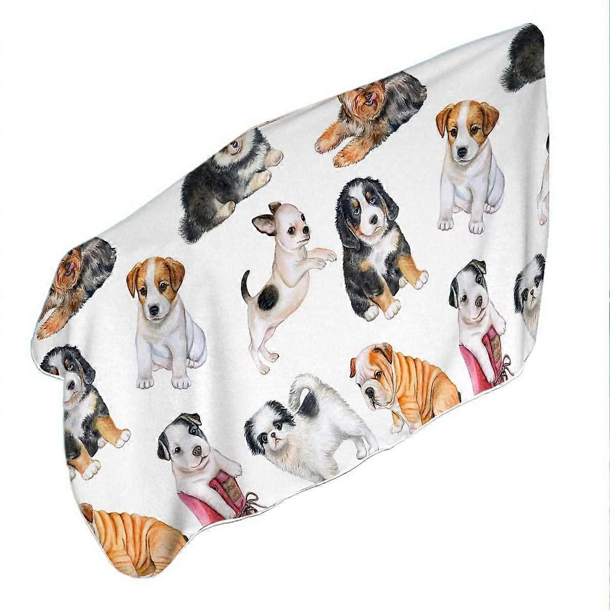 Hunder Valper Microfiber Beach Håndkle