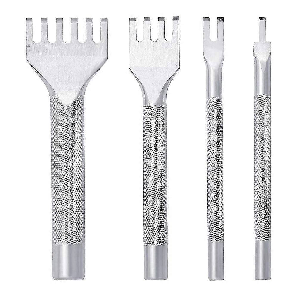 Leather Set,4 Sizes Leather Chisel, 1/2/4/6 Leather Punch,Stitching Chisel Lacing for Leather Craft