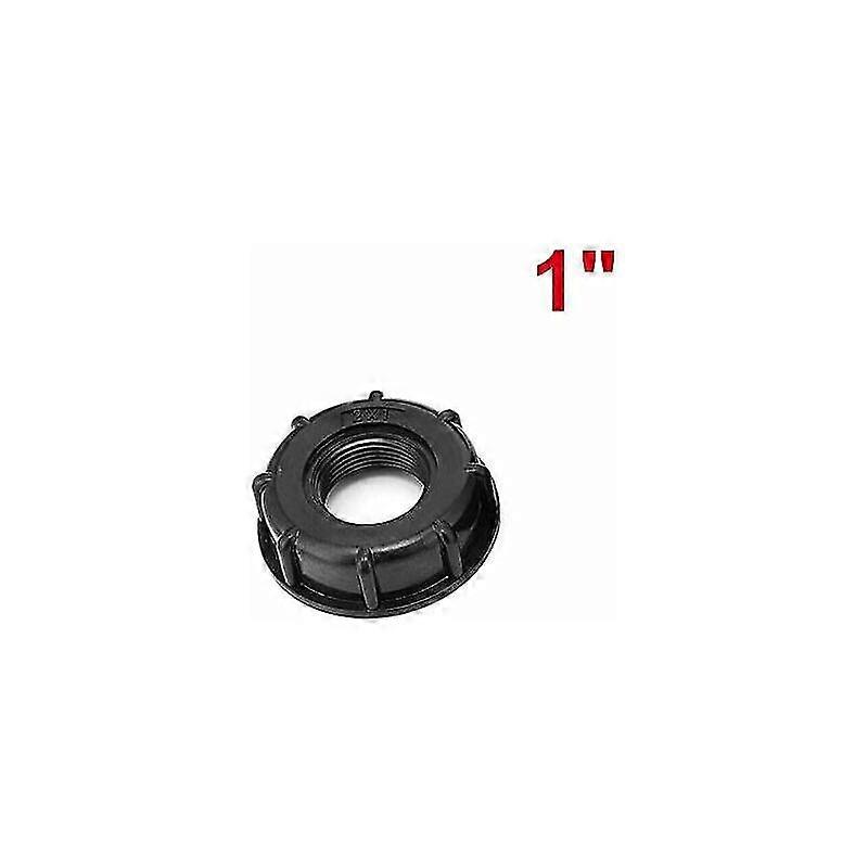 PVC Fitting S60x6 Threaded 60 mm 1" Female Plug, Plastic IBC Water Reservoir Lid Adapter for Cube IBC 1000 liters (1'')