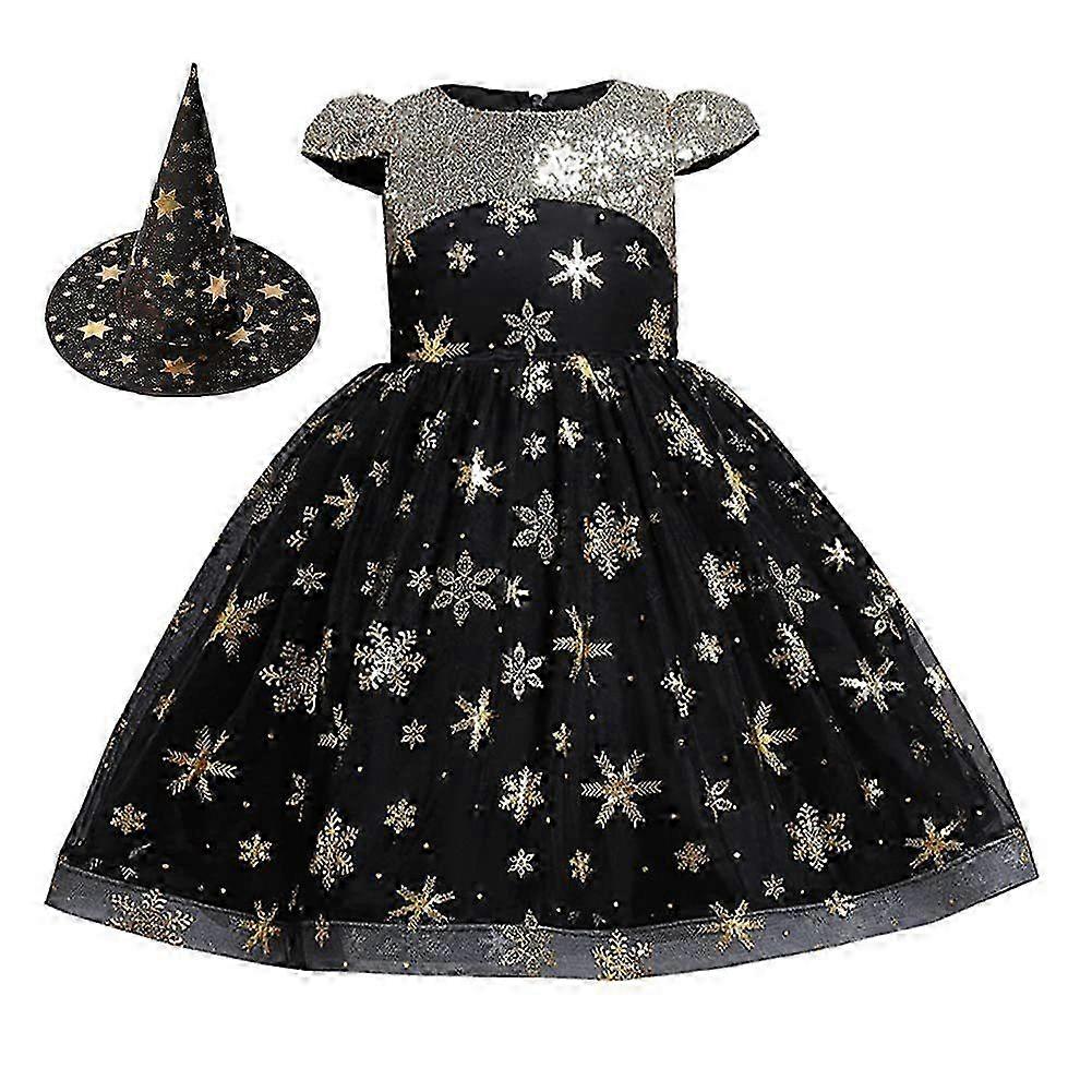 שמלת ילדה ליל כל הקדושים, פנס דלעת שמלה עם הדפס מצויר, שמלת קוספליי, שמלת ביצועים קוספליי