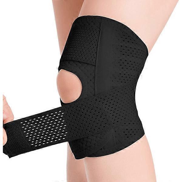 Adjustable knee pads with side stabilizers (Black, S, Right)