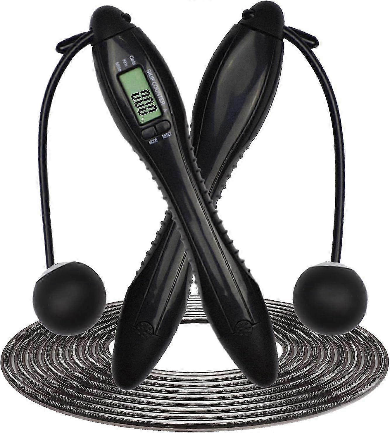 Sport Jump Rope, Cordless Skipping Rope with Counter, Fitness Jump Rope 4-in-1 Speed Skipping Rope