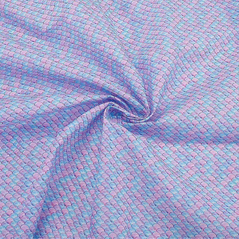 1.1 Yard Mermaid Scales Fabric 57 inch Wide Fish Scale Fabric Plum Color Mermaid Fabric Polyester Mermaid Fish Scale Pattern Fabric for DIY Craft Sewi