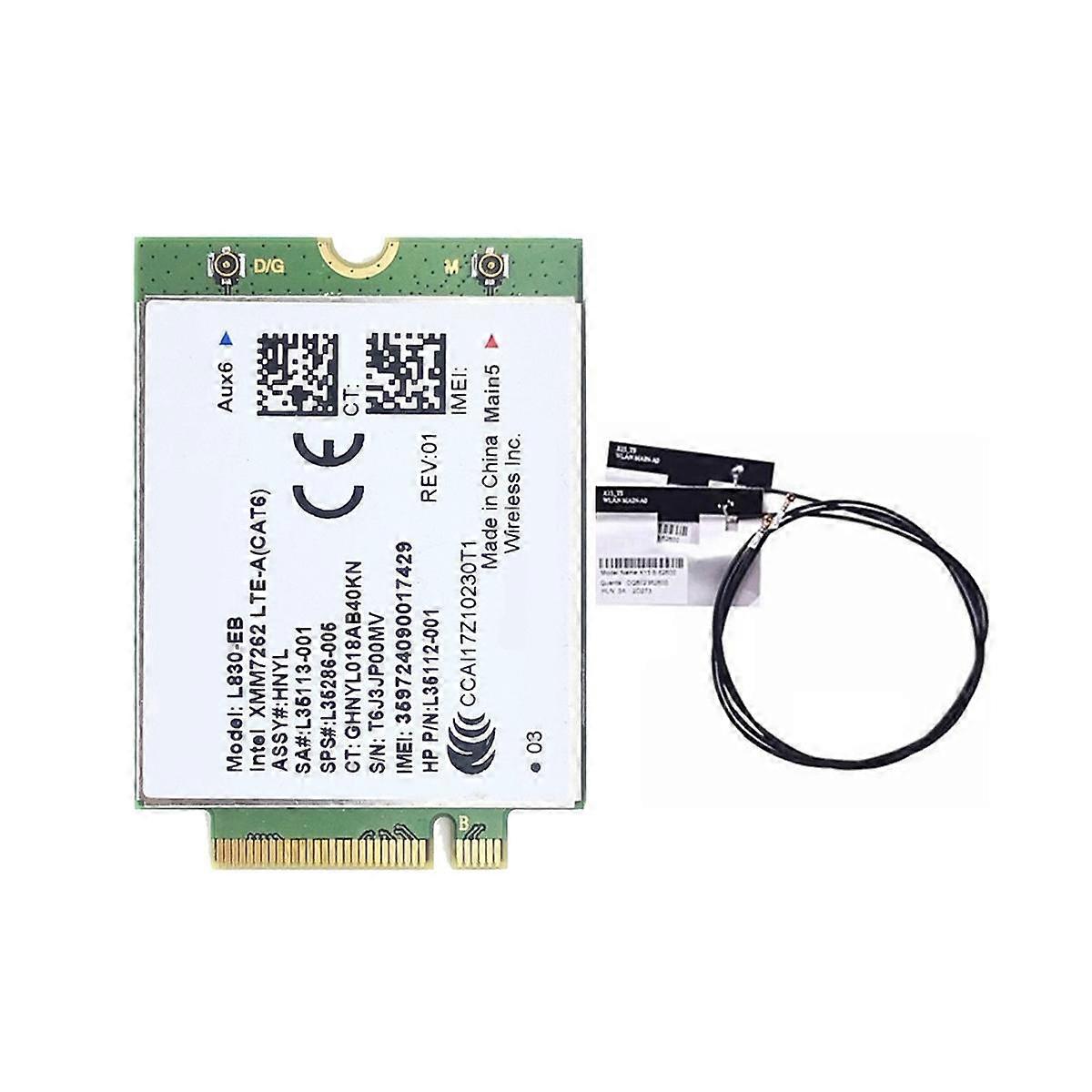L830- WIFI Card+2XAntenna 4G LTE L830 L35286-005 LTE Module Cat6 300Mbps for 640 650 G5 840 846 850 G6 X360 830