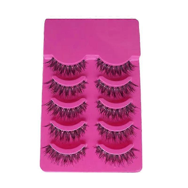 5 pairs long natural handmade false eyelashes makeup decoration