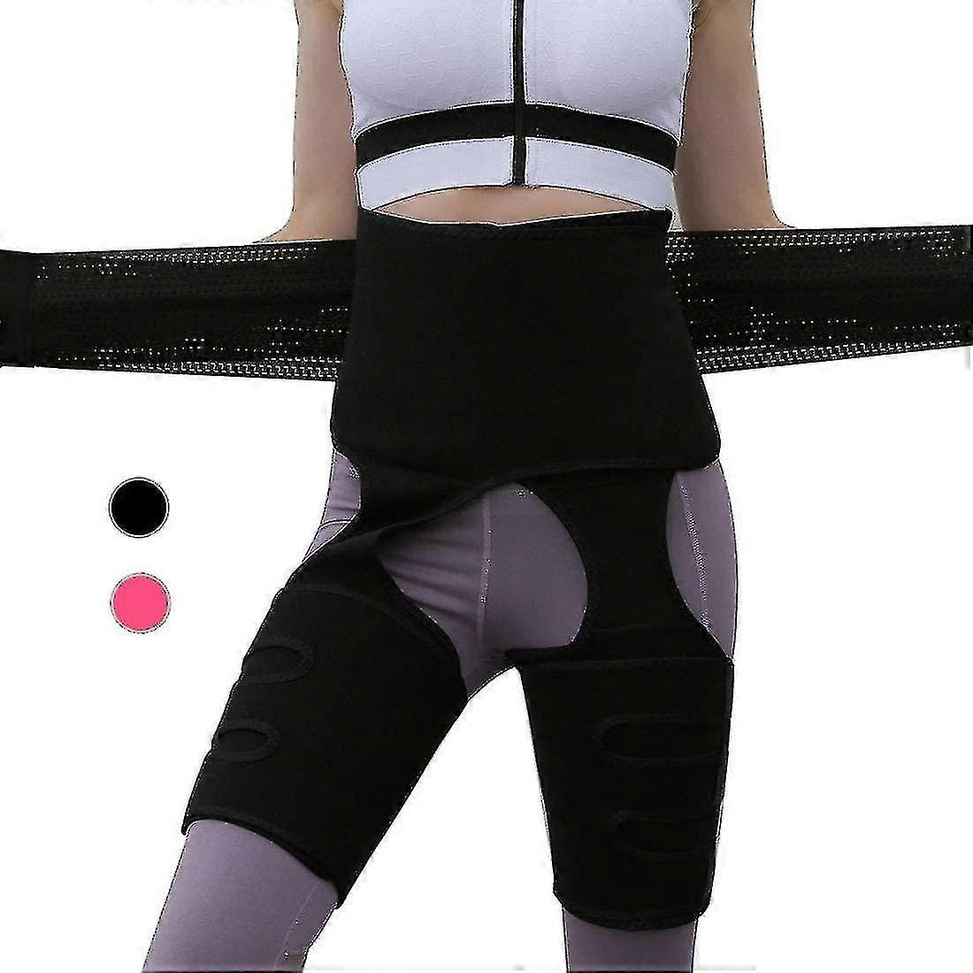 Sweat Belt Ladies Adjustable Sweat Belt 3 In 1 And Slim Fit For Weight And Shape(1pcs-black)