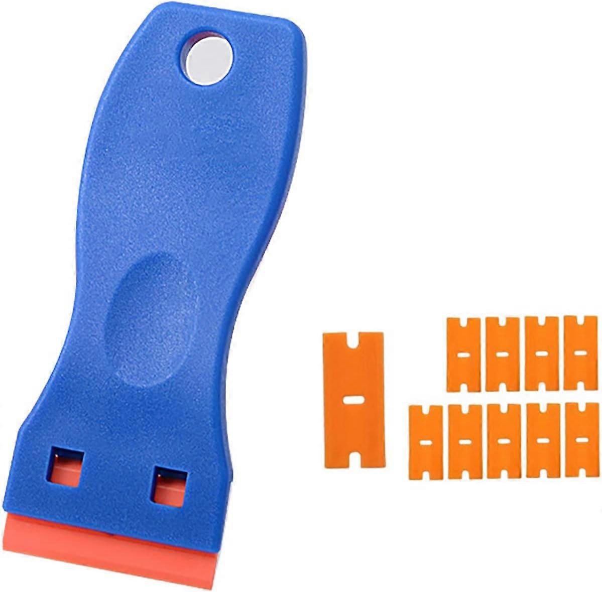 Glass Scraper Vitroceramic Plate Scraper with 10 plastic scrapers, Scrapers, for removing labels, glue,2024 Ping