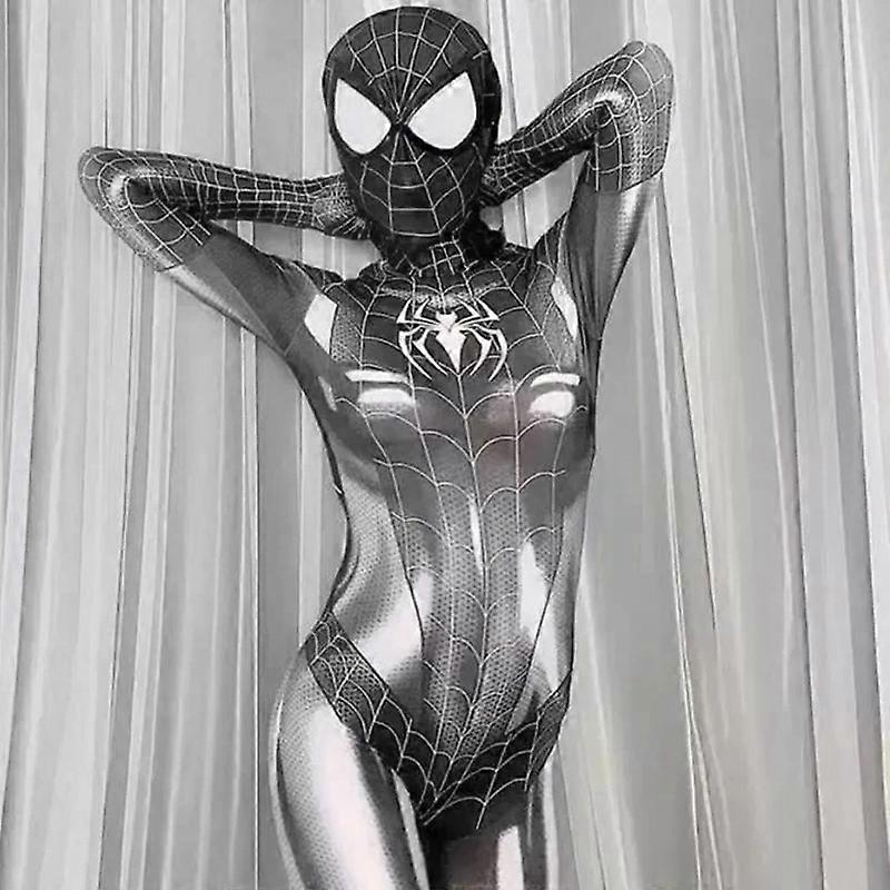 Women Cosplay Costume Spider-Man/Venom Role Play Suit One-Piece Jumpsuits for Halloween New