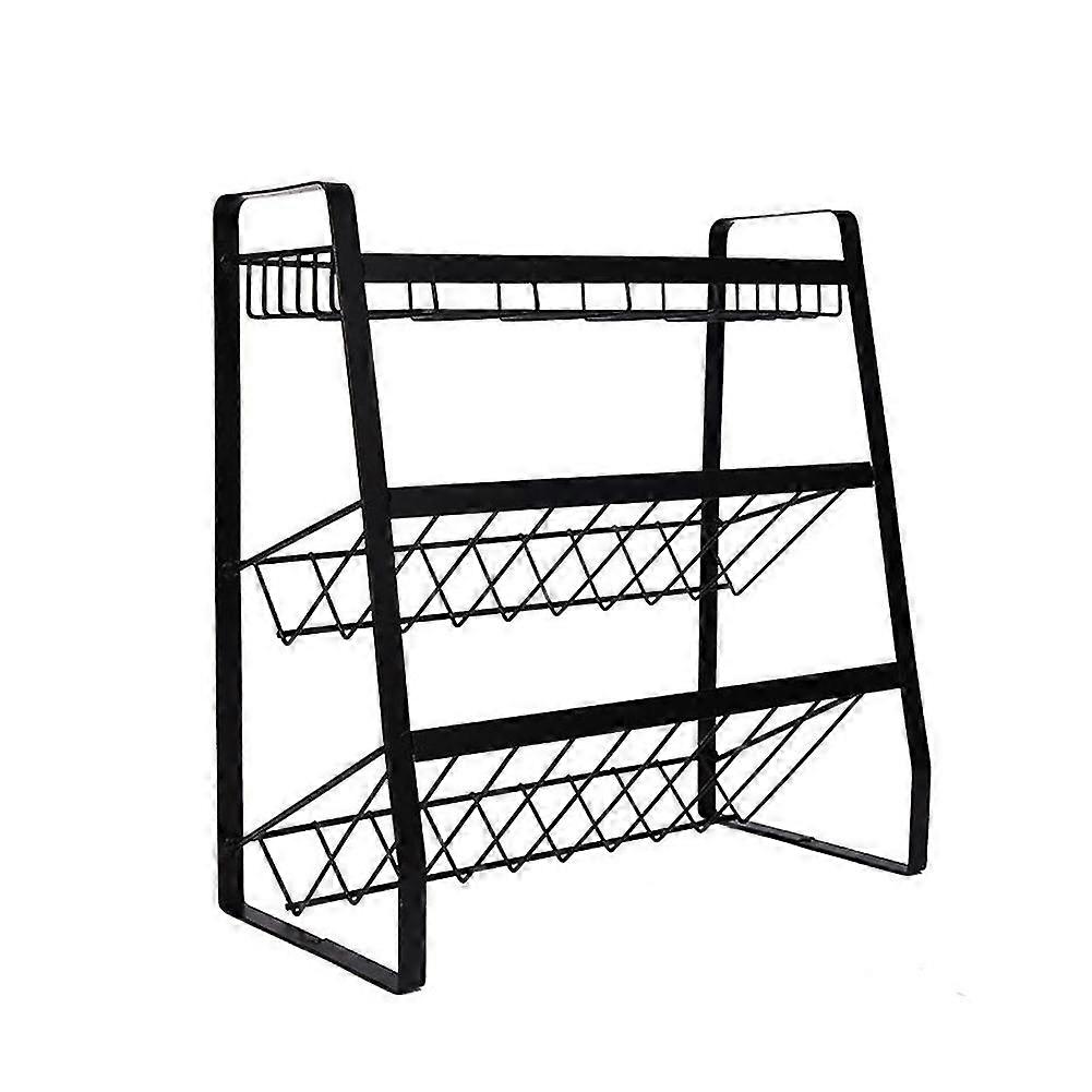 Spice Storage Rack Kitchen Seasoning Organizer Sort Inclined Bottom