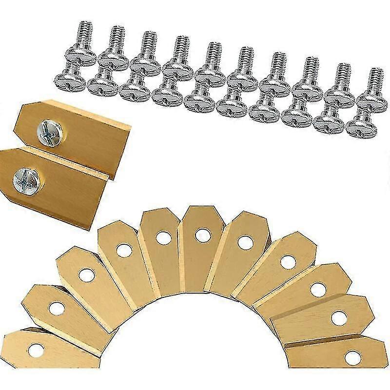 30x Titanium Knife Blades, Robot Mower Knife (3g - 0.75mm) + 30 Screws For All Husqvarna Robot Mowers? Gardena? / Automower?, Accessories For Robot Mo