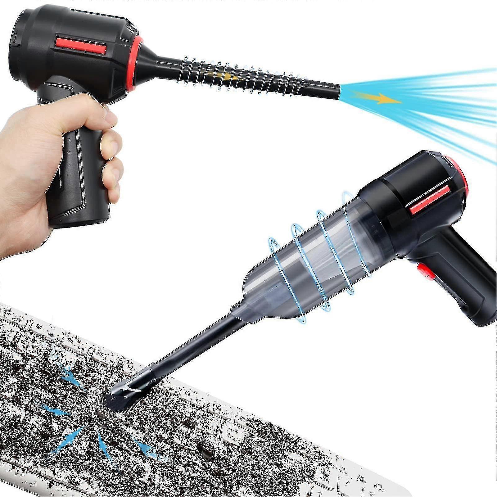 3 In 1 Vacuum Cleaner, Compressed Air Dust Collector Blower, Portable Handheld Cordless Vacuum Cleaner