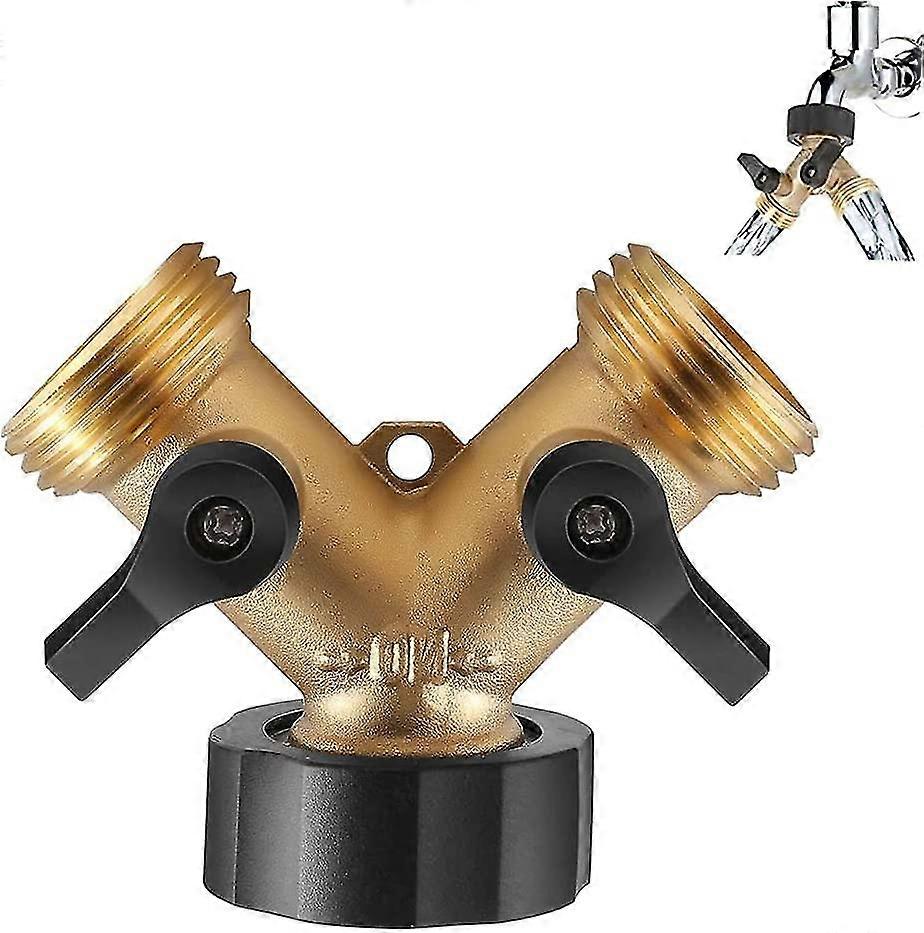Connector, Hose Connector, Double Washer Faucet, 2 Way Y Distributor, 3/4 in, for Connecting 2 Appliances