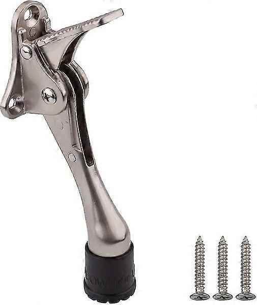 Hands- Kick Door Stop, Satin Nickel (silver 1pc