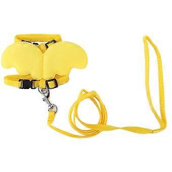 Ducks Traction Rope Adjustable Chest Strap Outside Walking Harness Leash For Pet Duck Chicken Gooseyellow M