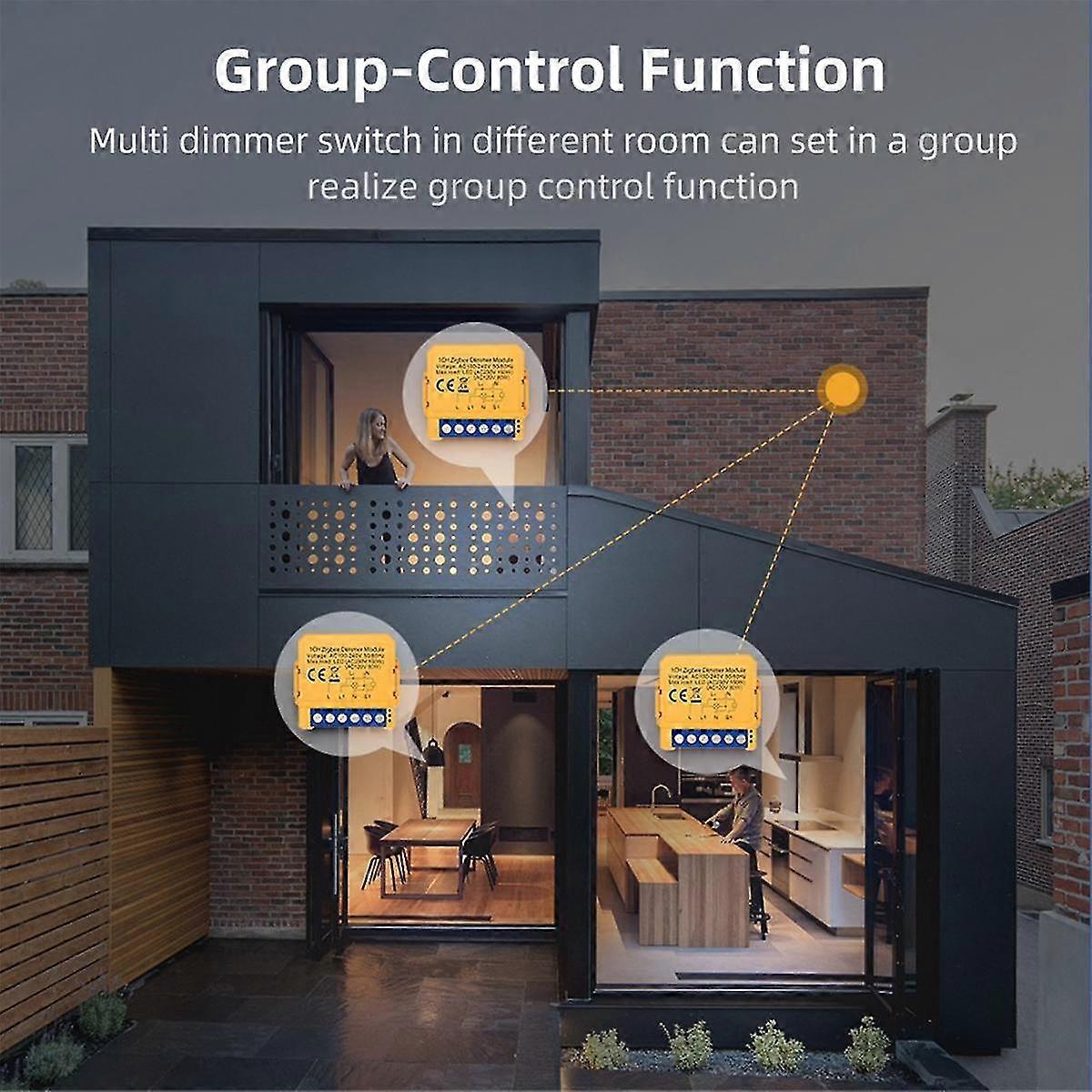 Graffiti Intelligent Zigbee Dimmer On/off 2 Way Dark Box Smart Switch App Remote Dimming Multifunction Module