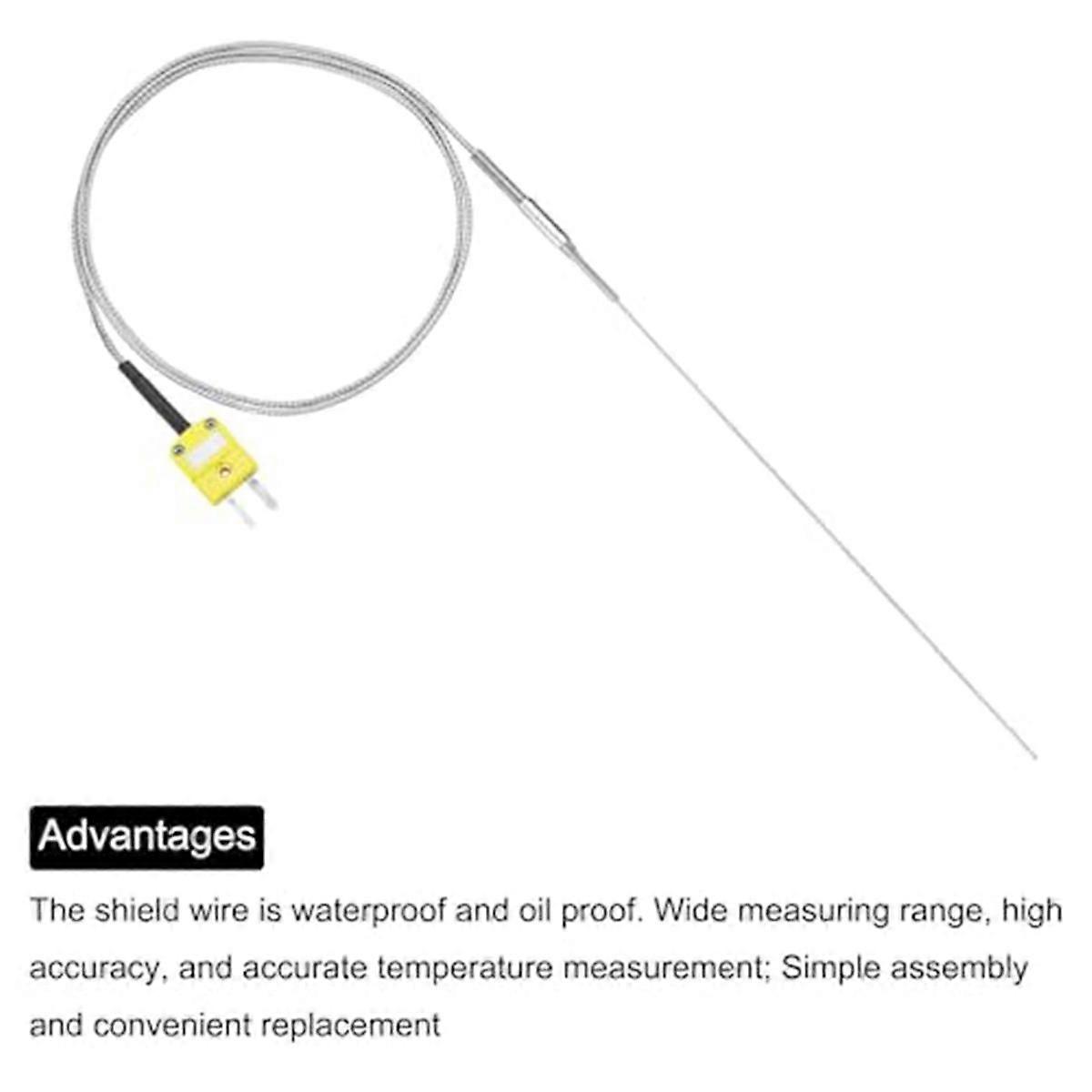 YOKIVE 2 Pcs K-Type Thermocouple Temperature Sensors, M6 Thread 0-800C