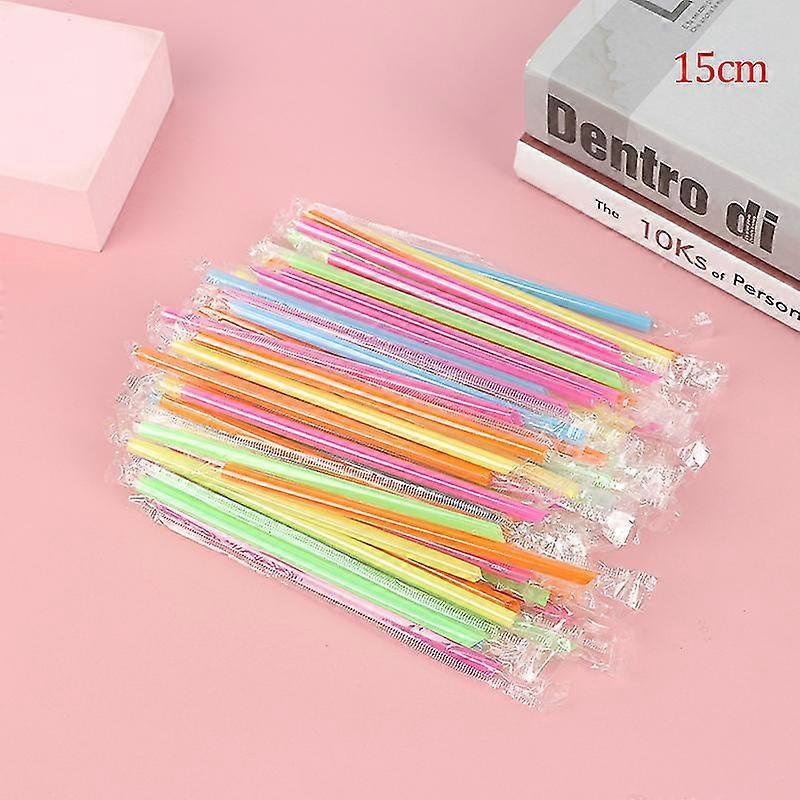 お祝いの飲み物の党用品のための100pcs色のプラスチック小型カクテルストロー