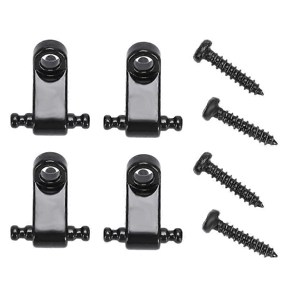 4 Stücke Elektrische Gitarre Roller String Tree String Retainer-Schwarz