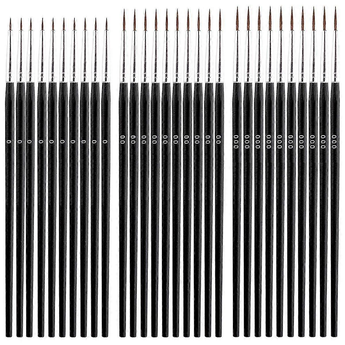 60 قطعة فرش طلاء تفصيلية ، فرشاة طلاء ذات طرف ناعم مع 3 أحجام 0 00 00 فرشاة بطانة طلاء صغيرة صغيرة