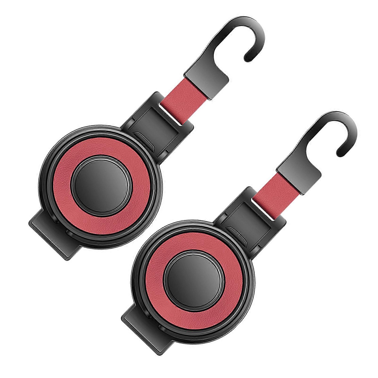 2Pcs Car Seat Headrest Hooks with Cup Holder Strong Load-bearing Not Easily Deformed Foldable Design Purses Bag Hangers Storage Hooks