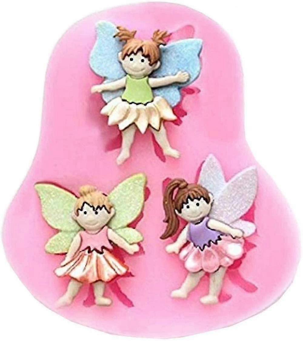 3d Fairy Elf Figure Fondant Cake Sugarcraft Chocolate Decorating Mould 2pcs