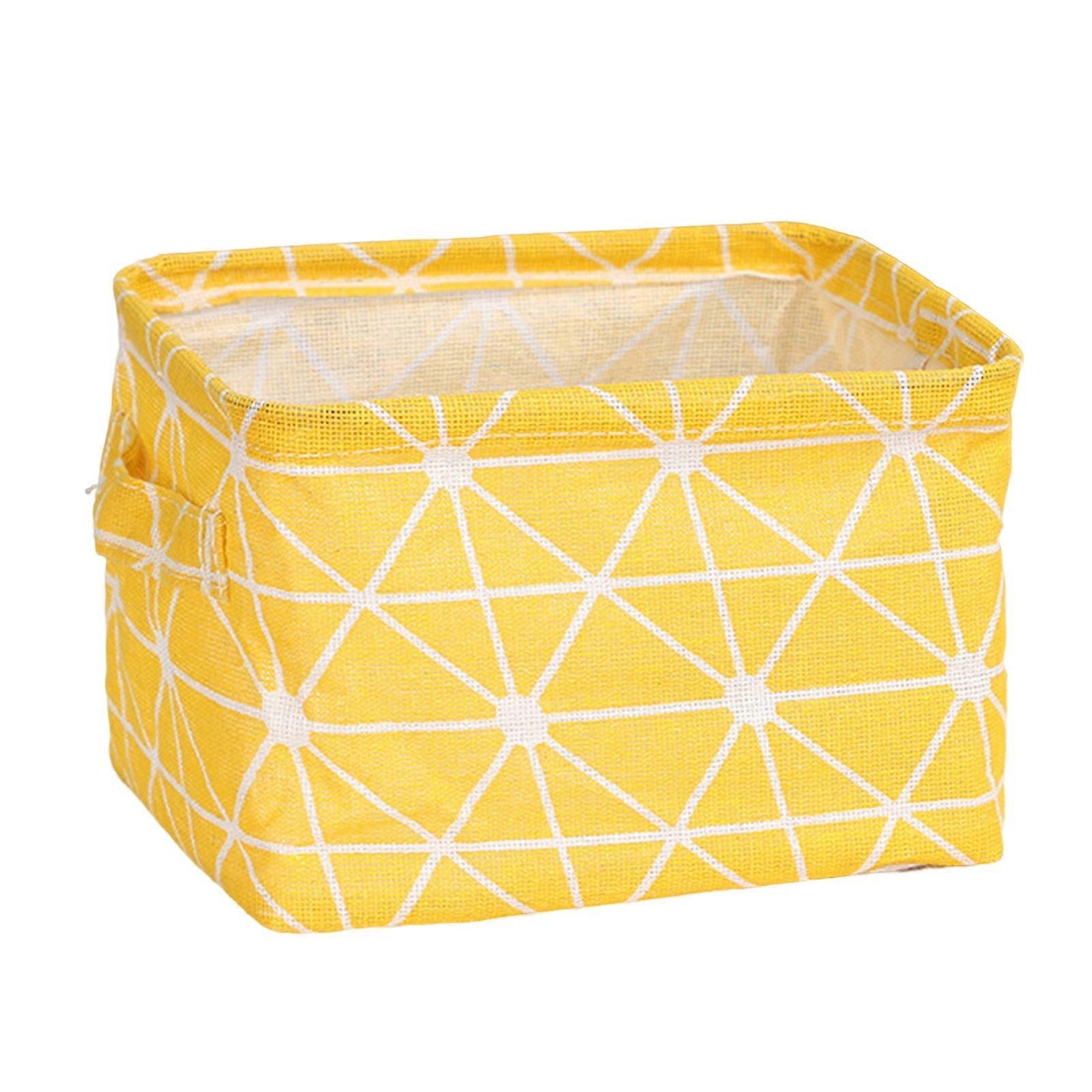 Storage Box Folding Large Capacity Cute Cartoon Print Deep Fabric Keep Neat with Handle Makeup Storage Basket Household Supplies KAESI