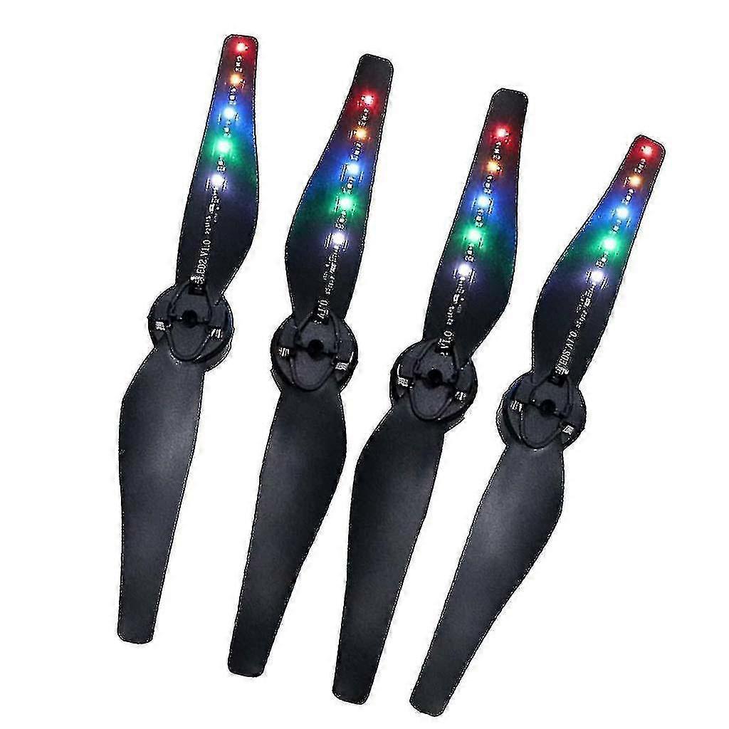 4pcs Led Flash Propeller Blade 5332s Charging Prop 5 Color For Dji Mavic Air