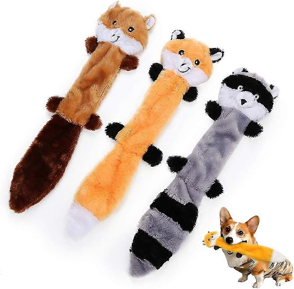 3 Pack Dog Toys Squeaky Unstuffed Durable