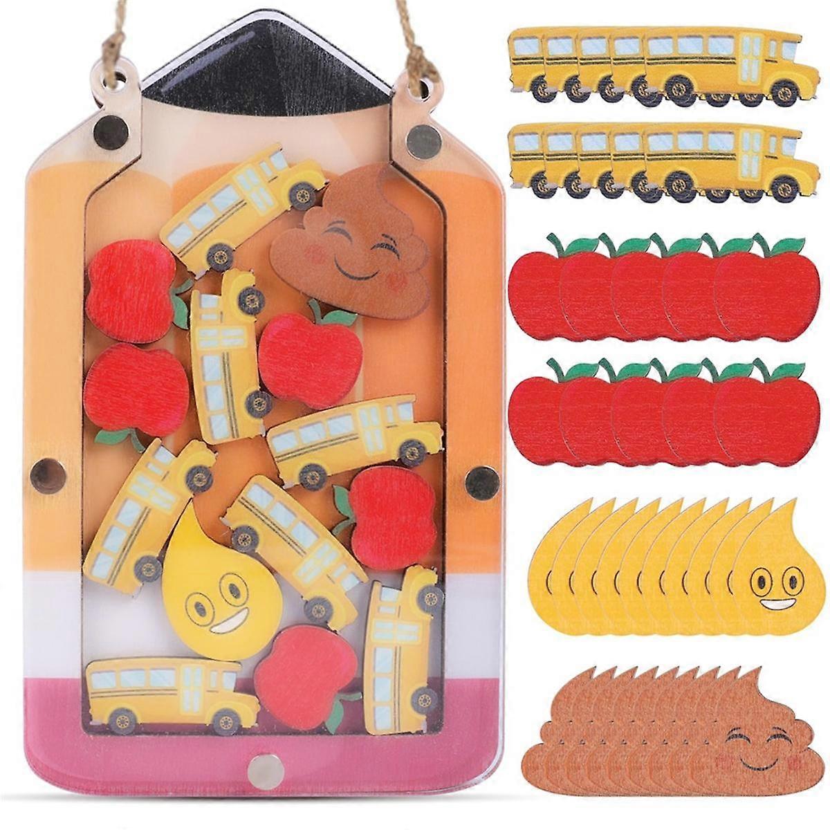 1 Set Reward Jar for Kids Classroom Reward Chart Pencil School Bus Themed Potty Training Rewards Be