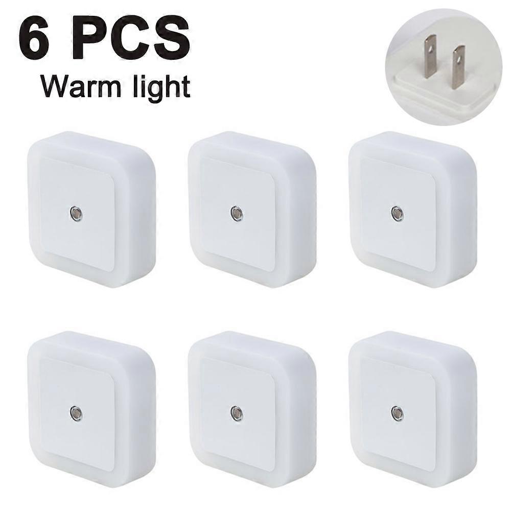 Pachet de 6 lumini de noapte cu LED, senzor plug-in super inteligent de la amurg la zori, lumini de noapte potrivite pentru dormitor