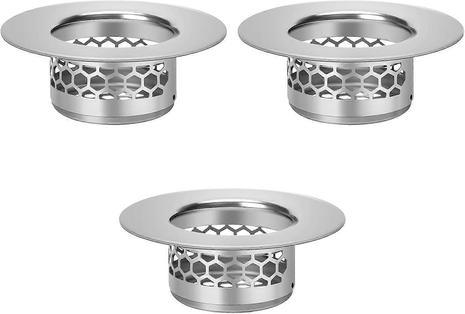 3Pack Stainless Steel Sink Strainers, Universal Drain Strainer