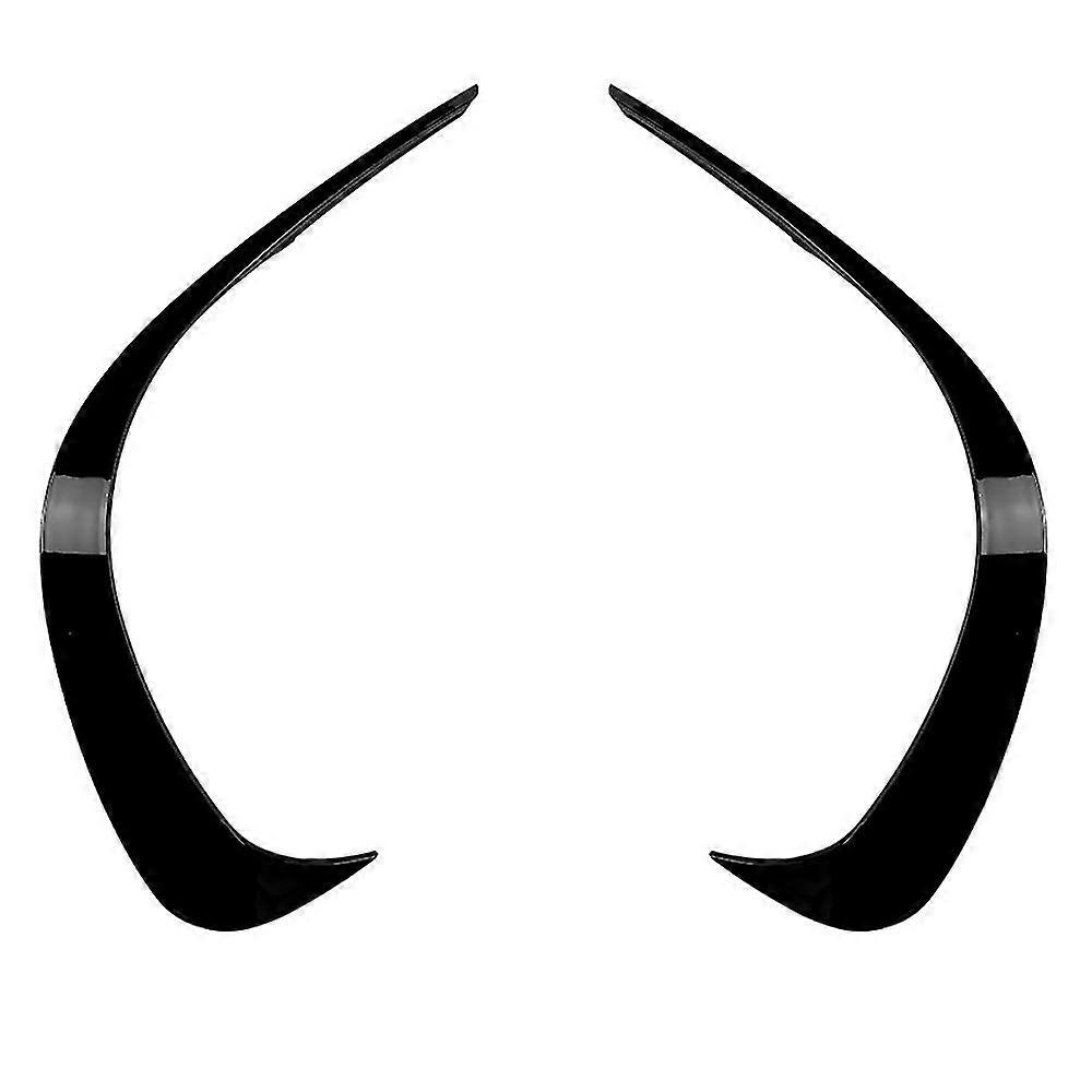 Car Front Bumper Splitter Spoiler Side Decorative Covers Bright Black