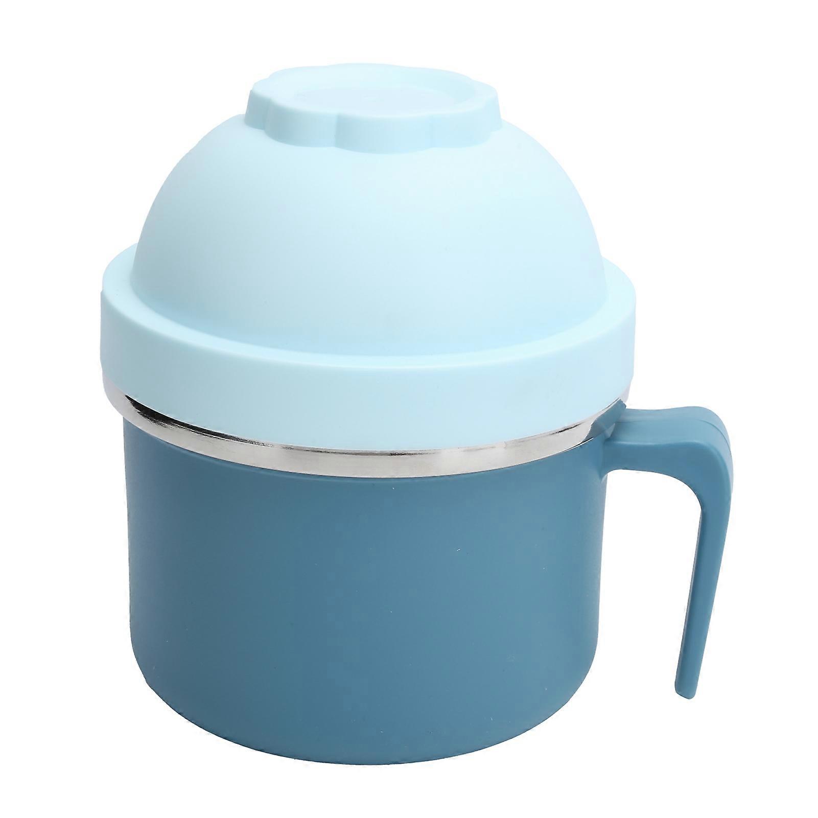 Lunch Box Portable 304 Stainless Steel Double Layer Insulation Food Noodle ContainerBlue