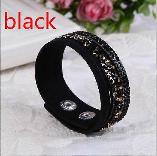 18 χρώματα μόδα κρύσταλλο rhinestone δέρμα τυλιγμένο βραχιολάκι βραχιόλι βραχιόλι