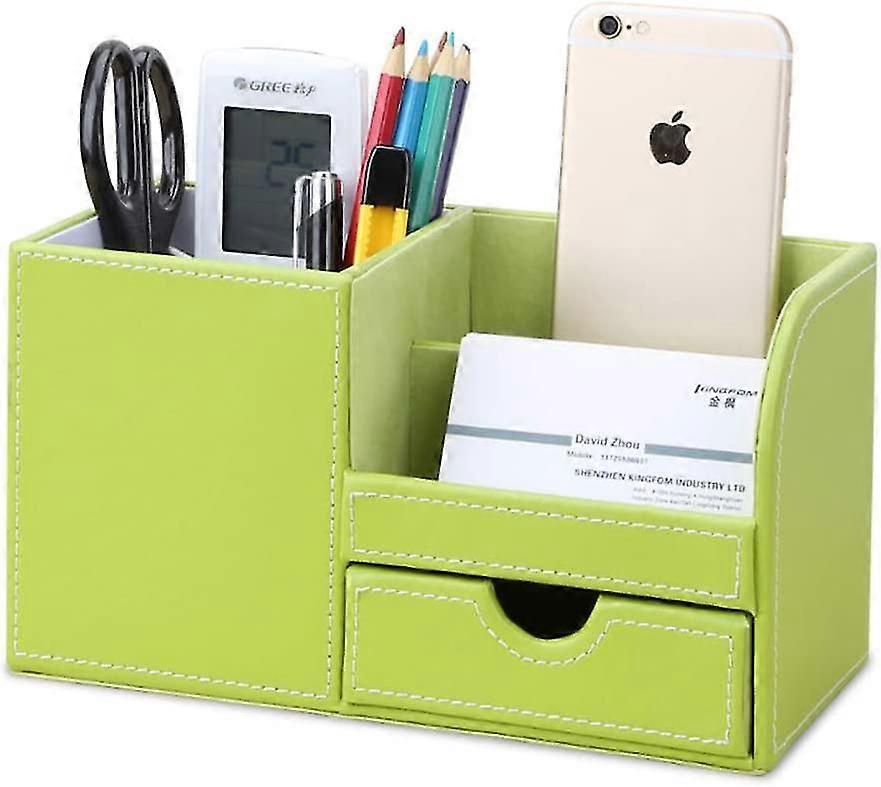 Multi-functional Compartments Desktop Organizer (green)