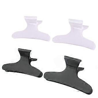 24pcs Klemmen rutschfest Chic Styling Klaue Haarspangen für Friseursalon (schwarz und weiß)