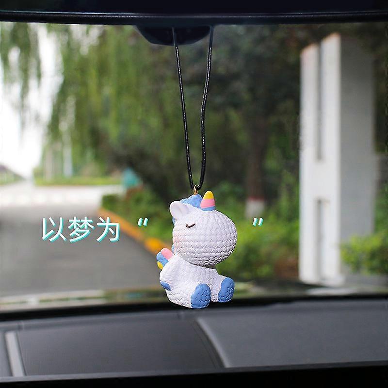 Pendentif Canard Auto Pour Rétroviseur - 2 Pièces, Décor Oscillant Mignon - Peut être Parfumé, Décoration Voiture Ou Maison
