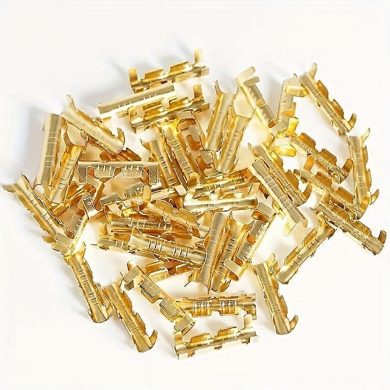 50/100pcs U-Shaped Wire Connector Terminals - Ideal for Crimping Electrical Blocks and Spade Connectors, Ensures Secure and Reliable Connections