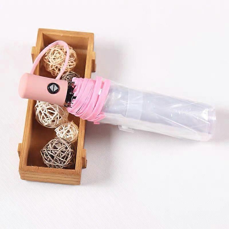 Fully automatic transparent umbrella (white-white handle+black-black handle+black-white handle)Automatic Folding Umbrella