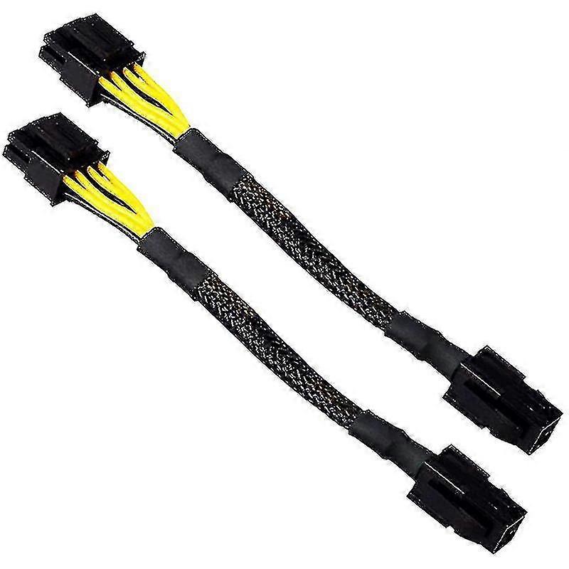 Atx 4 Pin Female To Motherboard Cpu 8(4+4) Pin Male Eps 12v Converter Adapter Extension Cable Braid-YUHAO