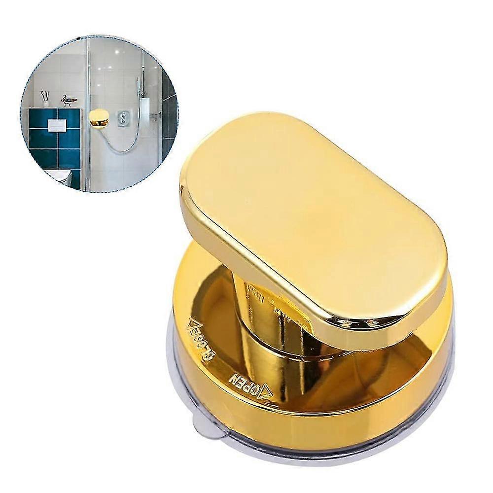Shower wall suction cup bathroom sliding door handlegold