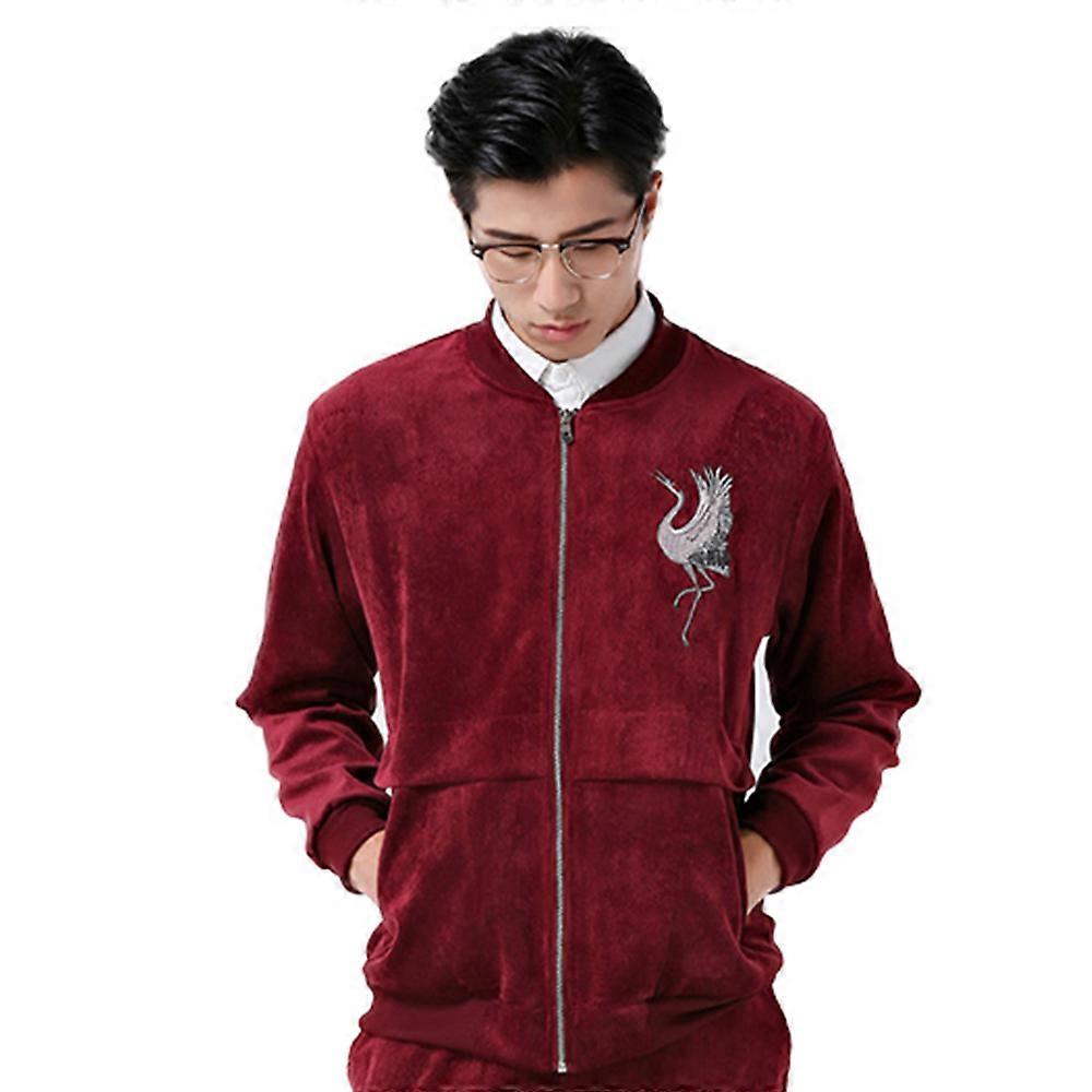 Man Cardigan Embroidery Coat Jacket Suit