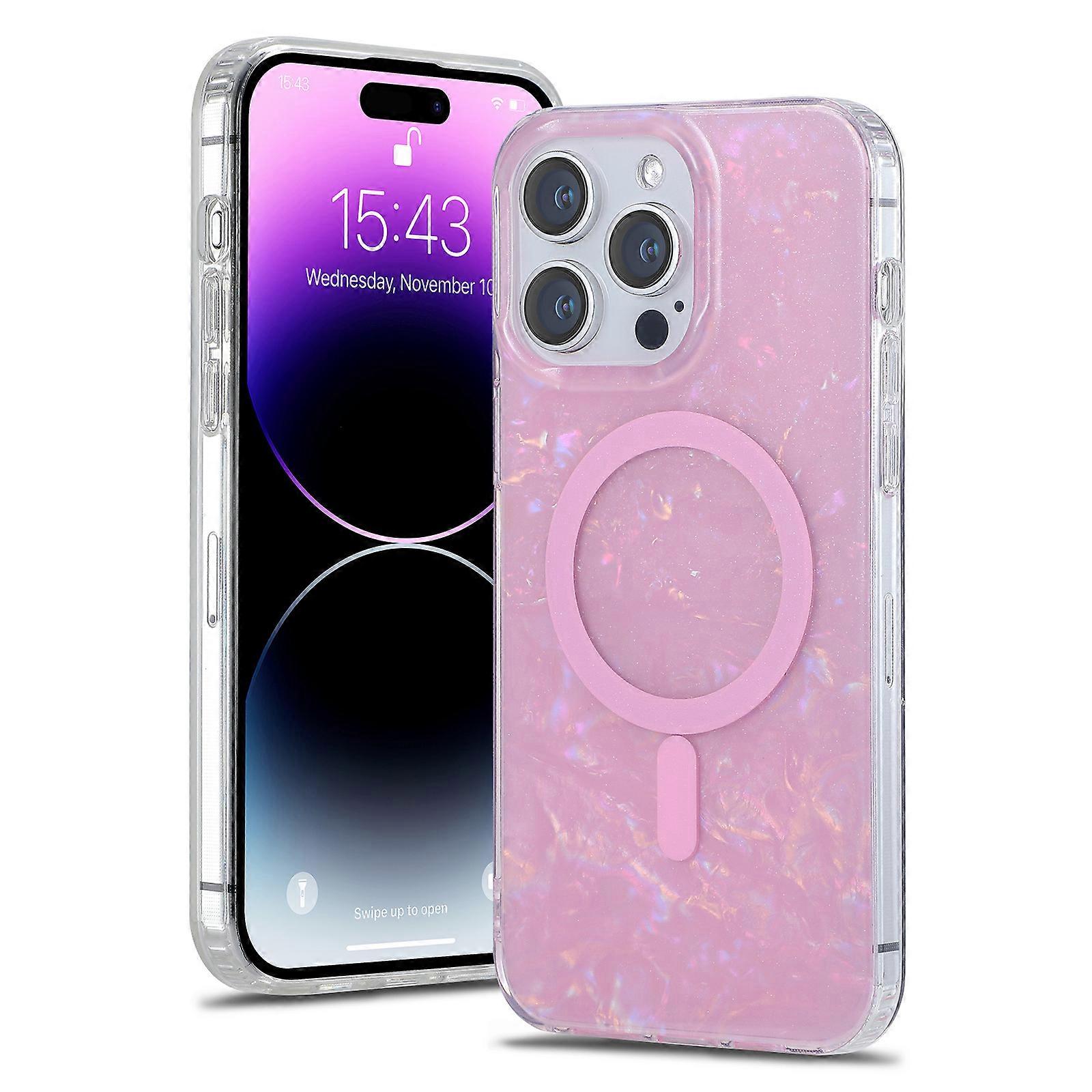 for iPhone 15 Pro Max/ 15 Ultra Case Compatible with MagSafe, Anti-Yellow TPU Protective Luxury Shockproof Bumper Phone Case for Women Girls