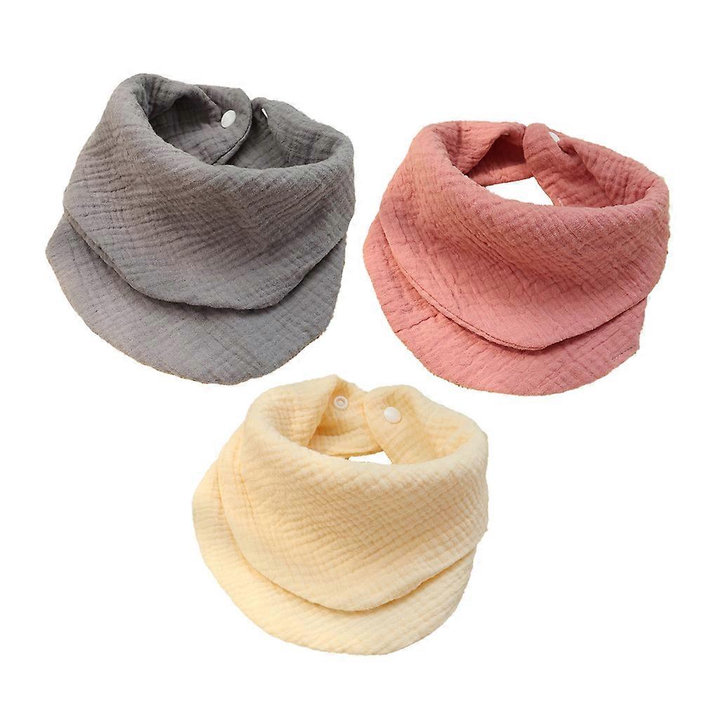 Toalla triangular de hilo de algodón de doble propósito de color liso 4 capas de hilo de algodón suave