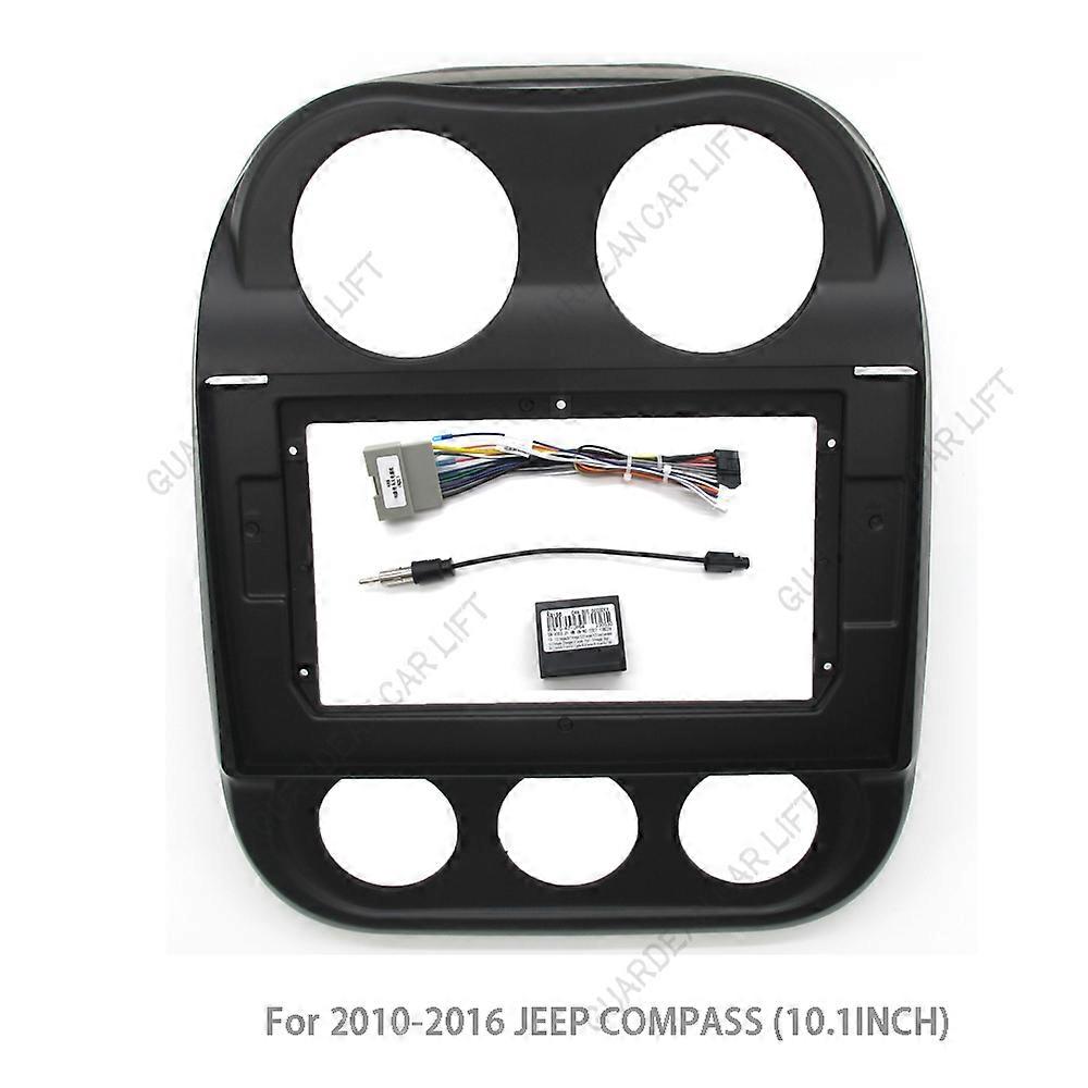 10.1 Inch Car Radio Fascias For Jeep Compass Patriot 2010-2016 Stereo Dash Board Frame 2 Din GPS MP5 Android Player Panel Trim