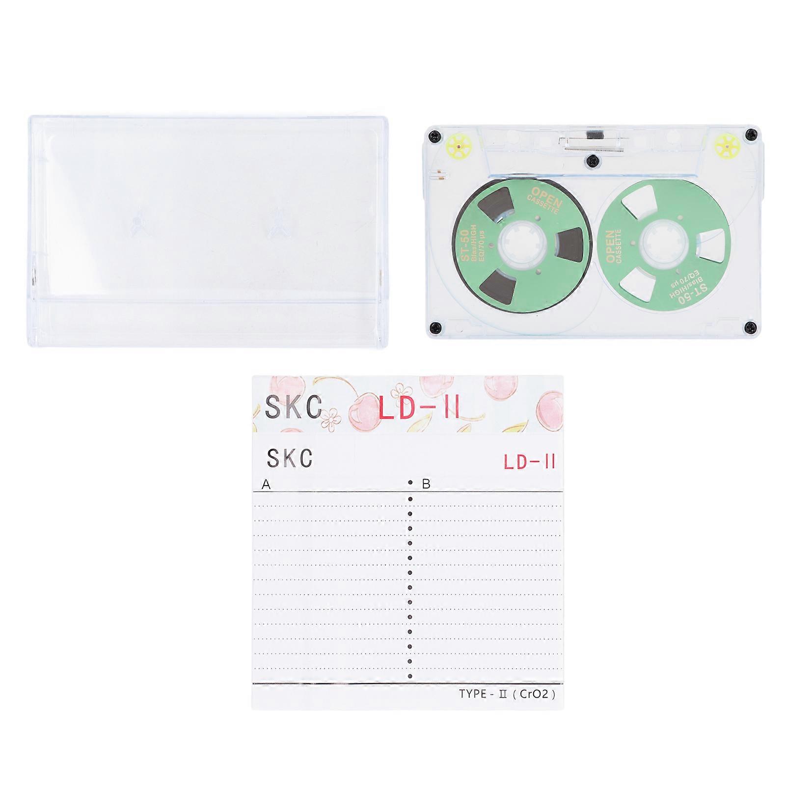 Blank Cassette Tapes for Recording o Tapes Low Noise High Output Clear Cassettes Tapes Empty Recordable Tapes Green