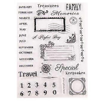 Boussole de voyage silicone transparent sceau timbre bricolage Scrapbooking gaufrage album photo décoratif papier carte artisanat
