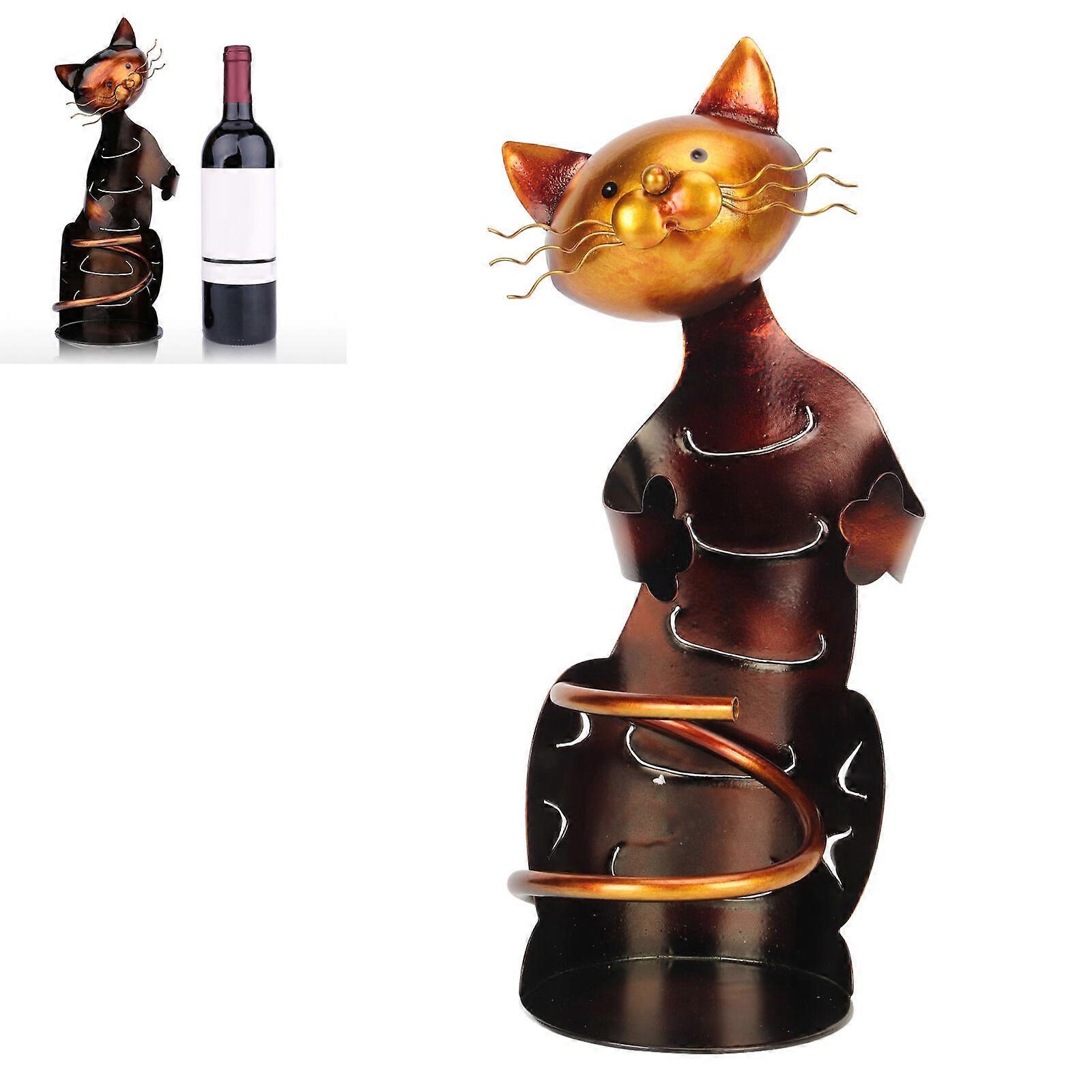 金属製ワインボトルホルダー猫型ワインボトルホルダー金属製ワイントレイオーナメント
